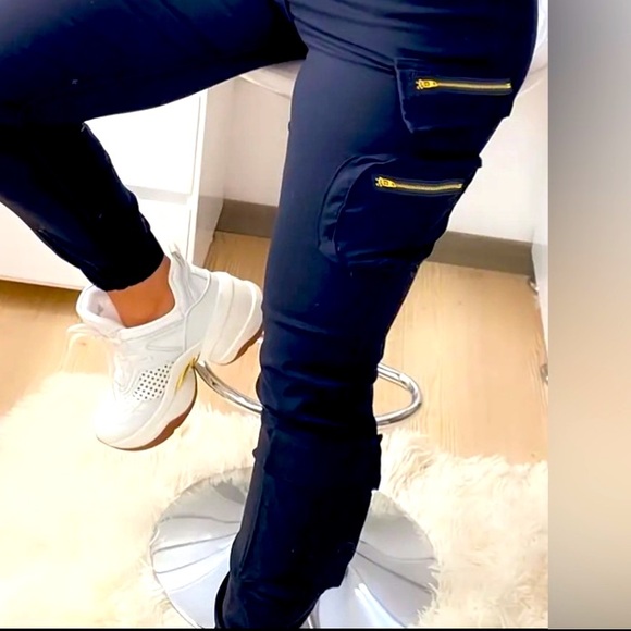 New! Cargo Belt Pants with Stylish Zipper Pockets - Slim Fit - Picture 8 of 14